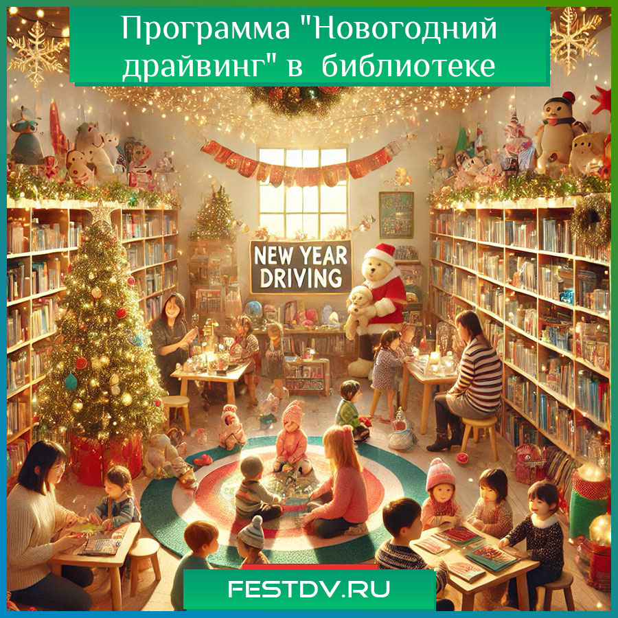 Программа "Новогодний драйвинг" в центральной городской детской библиотеке им. А. Гайдара