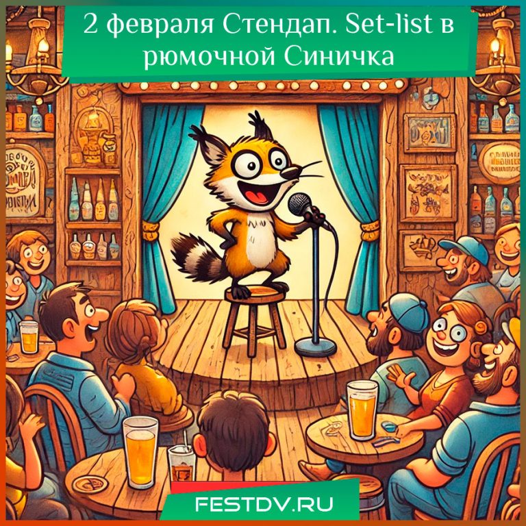 2 февраля Стендап. Set-list в рюмочной Синичка