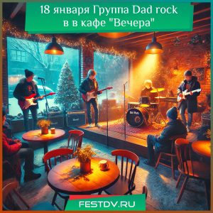 18 января Группа Dad rock в в кафе “Вечера”