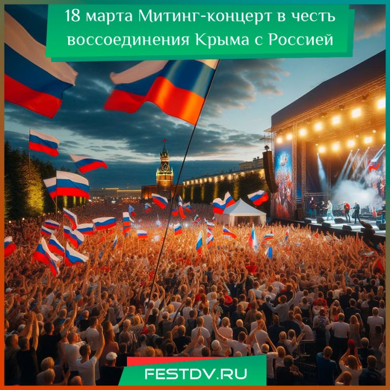 18 марта Митинг-концерт на набережной в честь воссоединения Крыма с Россией