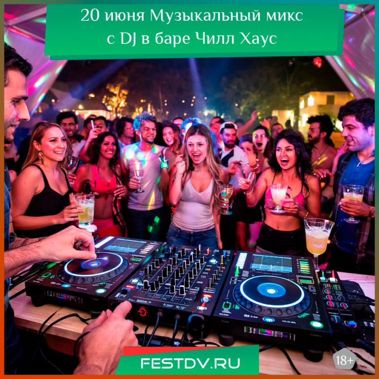 20 июня Музыкальный микс с DJ в баре Чилл Хаус 18+