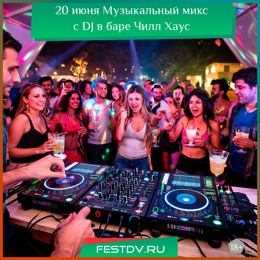 Музыкальный микс с DJ в баре Чилл Хаус