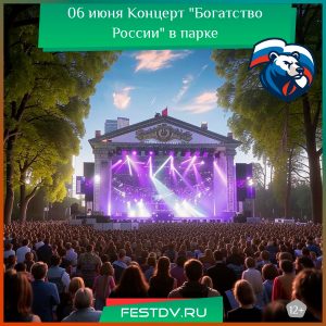 6 июня Концерт “Богатство России” в парке имени Н. Н. Муравьева-Амурского 6+