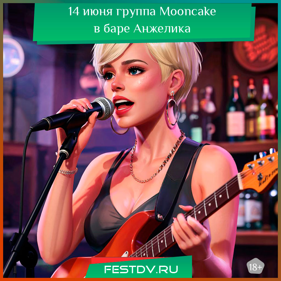 группа Mooncake в баре Анжелика в Хабаровске