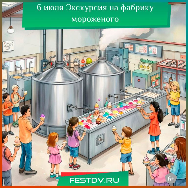 6 июля Экскурсия на фабрику мороженого 6+