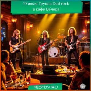 19 июля Группа Dad rock в кафе «Вечера» 18+