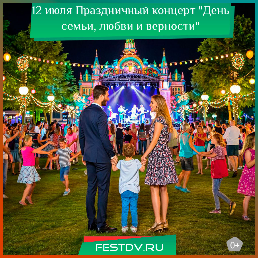 Праздничный концерт "День семьи, любви и верности" в парк им. Ю. А. Гагарина
