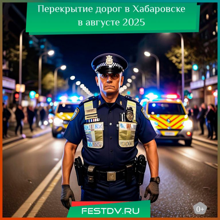 Перекрытие дорог в Хабаровске — август 2025, расписание 0+