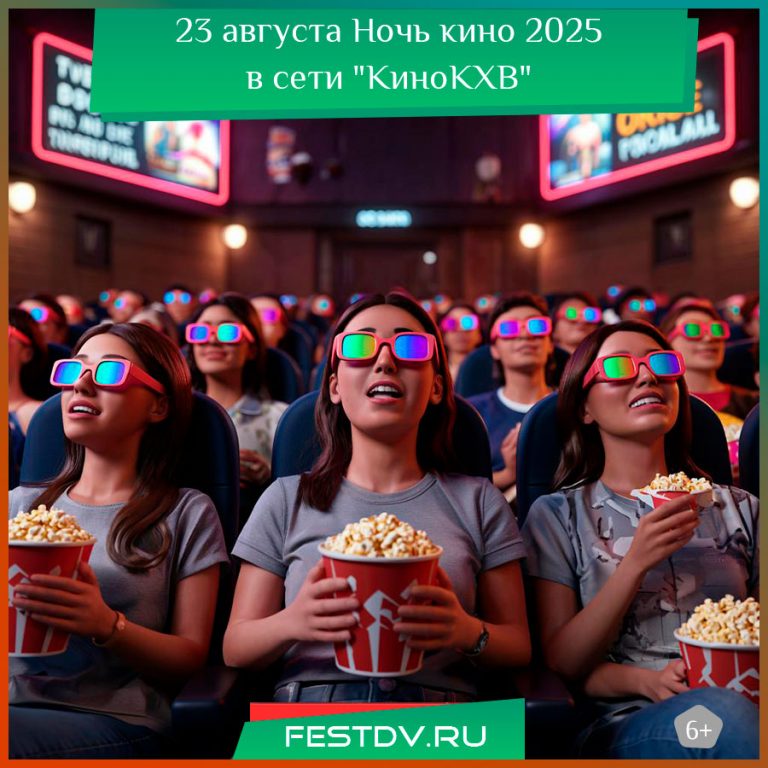 23 августа Ночь кино 2025 в сети “КиноКХВ” 6+