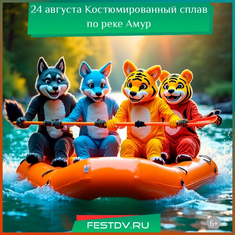 24 августа Костюмированный сплав по Амуру 6+