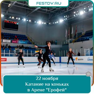 22 ноября Катание на коньках в Арене «Ерофей» 0+